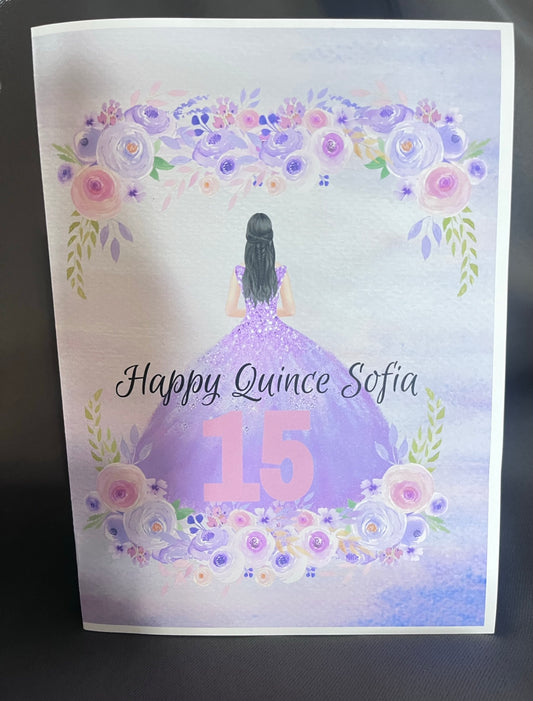 Quinceañera Birthday Card